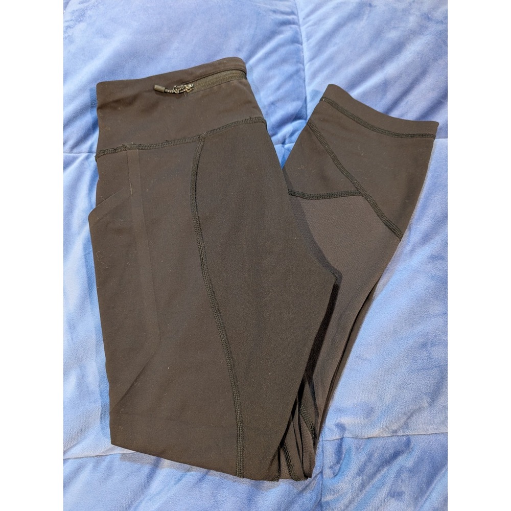Lululemon Speed Up Crop Leggings Black High Rise Luxtreme - Size 4